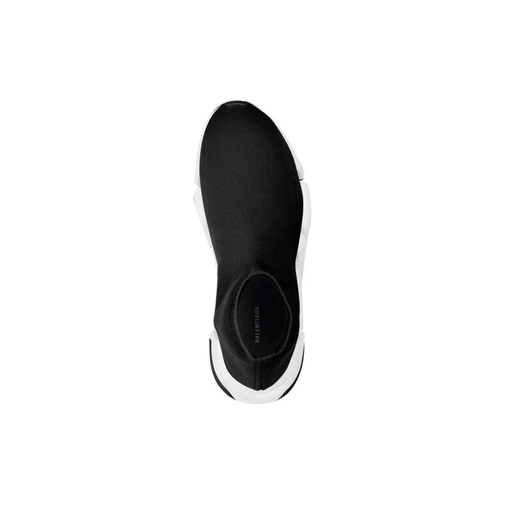 Worn Once! WOMEN'S SPEED 2.0 RECYCLED KNIT SNEAKER BICOLOR SOLE IN BLACK/WHITE - Picture 11 of 13